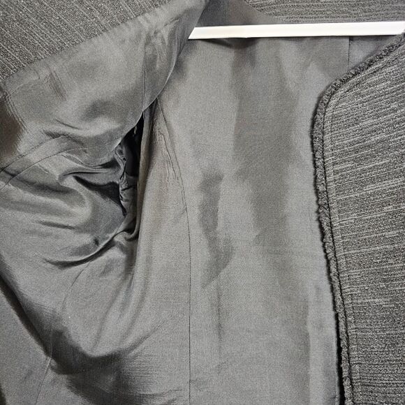 Eileen Fisher Open Front Tweed Jacket in Black - Size S - Picture 8 of 12